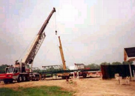US-23 Drive-In Theater - Raising The New Screen 1997 Courtesy Gary Flinn (newer photo)